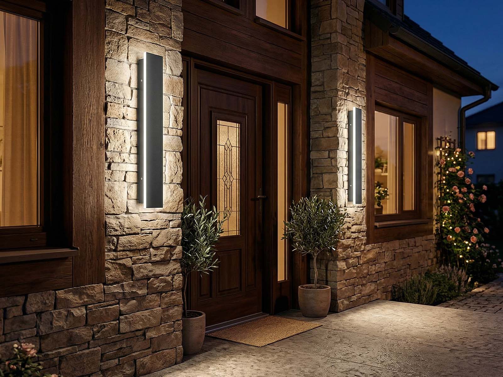 Wizualizacja Kinkiet ogrodowy LED MIRANA 12W 60cm 4000K IP44 czarny